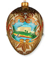 Historic White House with View From the Tiber Glass Ornament