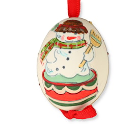 Christmas Fancy Santa Hand-Painted Egg Ornament