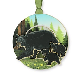 Black Bear and Cubs Ornament