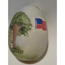 Porcelain Capitol with Flags on Egg