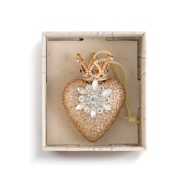 Love Warm Wish Glitter Heart Ornament