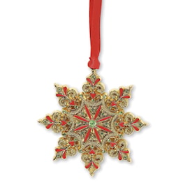 Snowflake with Ribbon Ornament
