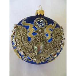 Ornate Eagle on Colbalt Ornament