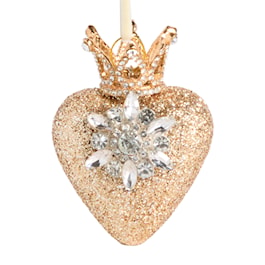 Love Warm Wish Glitter Heart Ornament