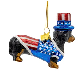250th Dachshund Noble Gems™ Glass Ornament