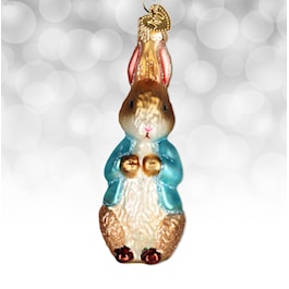Peter Rabbit Glass Ornament