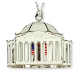 Jefferson Memorial National Treasures Heritage Collection ornament, brass with Rhodium Silver finish
