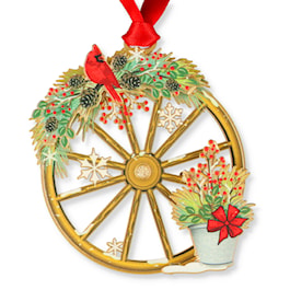 Winter Wagon Wheel Ornament