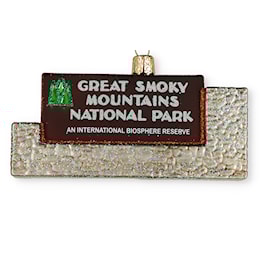 Great Smoky National Park Glass Ornament