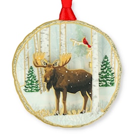Moose in Woods Ornament