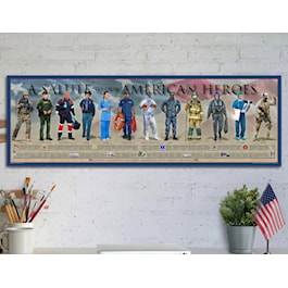 A Salute to our American Heroes Poster 11 ¾" x 36"