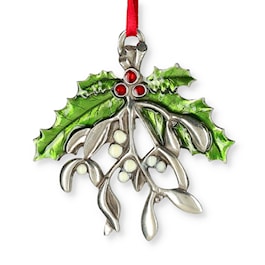 Mistletoe and Holly Ornament
