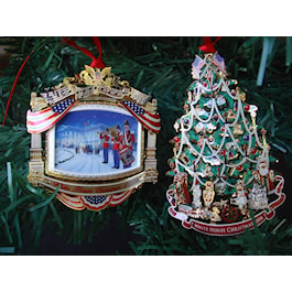 Set of 2010 and 2008 Official White House Ornaments