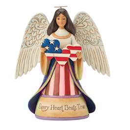Patriotic Angel with Heart Figurine by Jim Shore