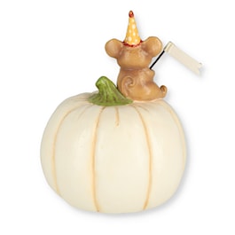 Happy Fall Mouse on Pumpkin