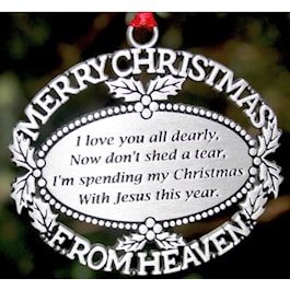 Merry Christmas From Heaven Ornament