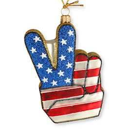Peace Sign Glassblown Ornament