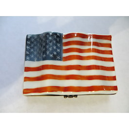 USA Flag Limoges Box
