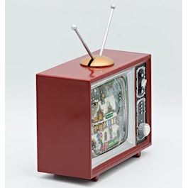 Confetti Lites Lighted Swirl TV with a North Pole Station Rotating Train