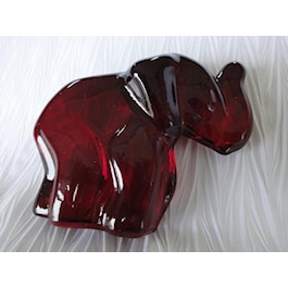 Crystal Elephant Paperweight by Moser