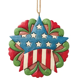 Patriotic Star Ornament by Jim Shore