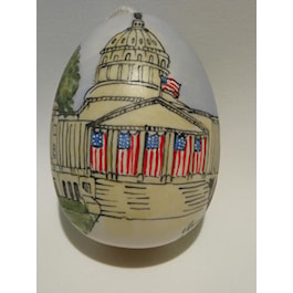 Porcelain Capitol with Flags on Egg