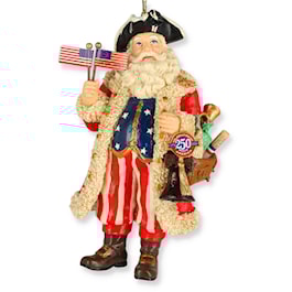 250th Anniversary 1776 American Santa Ornament