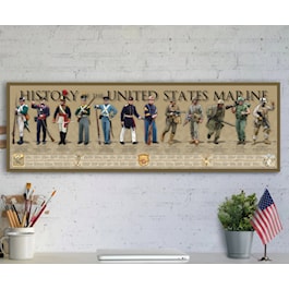 History of the United States Marine Poster 11 ¾" x 36"