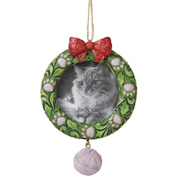 Cat Wreath Frame Ornament