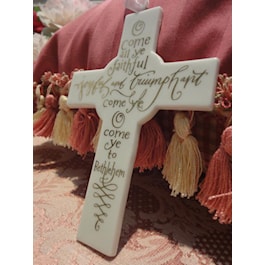 Come All Ye Faithful Cross Ornt