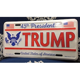 Donald Trump 45th President License Plate