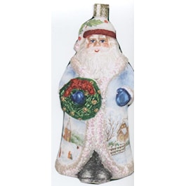 Glistening Santa with Wreath