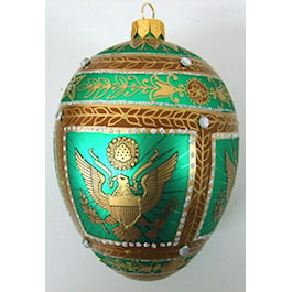 Great Seal on Green Egg Ornament