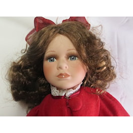 Doll Dressed in Red with Teddy
