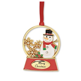 Snowman with Ribbon Ornament