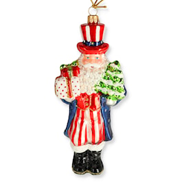 Uncle Sam Santa Ornament