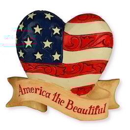 "America the Beautiful" Patriotic Mini Heart