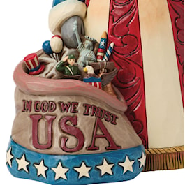 Patriotic Santa with Flag Figurine by Jim Shore