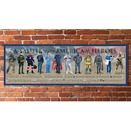 A Salute to our American Heroes Poster 11 ¾" x 36"