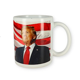 Donald Trump Presidential Inauguration 45 &amp; 47 Flag Waving Mug