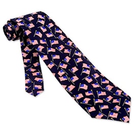 Old Glory Navy Blue Silk Tie