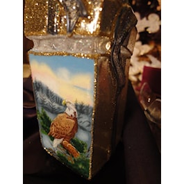 American Eagle on Gift Box Ornament
