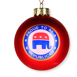 Proud to be a Republican Glass Ornament