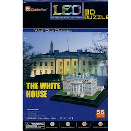 LED White House 3D Puzzle with Base and Lights