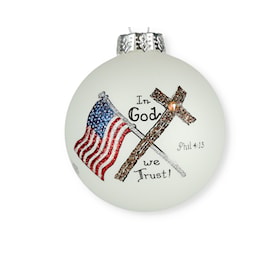 In God We Trust Glass Ornament