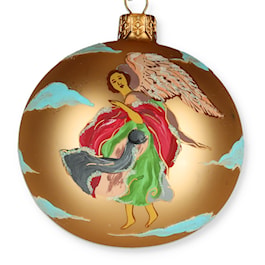 Creche in East Room: Angel in Red Ornament