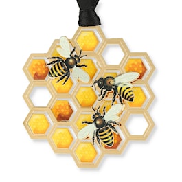 Honeybees and Honey Ornament