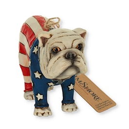 Patriotic Bulldog Ornament