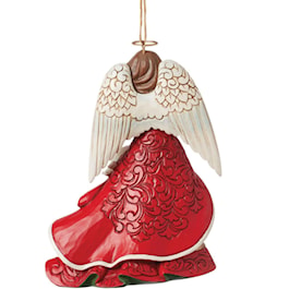 Red Angel with Cardinals Ornament