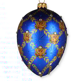 The American Eagle Cobalt Glass Ornament